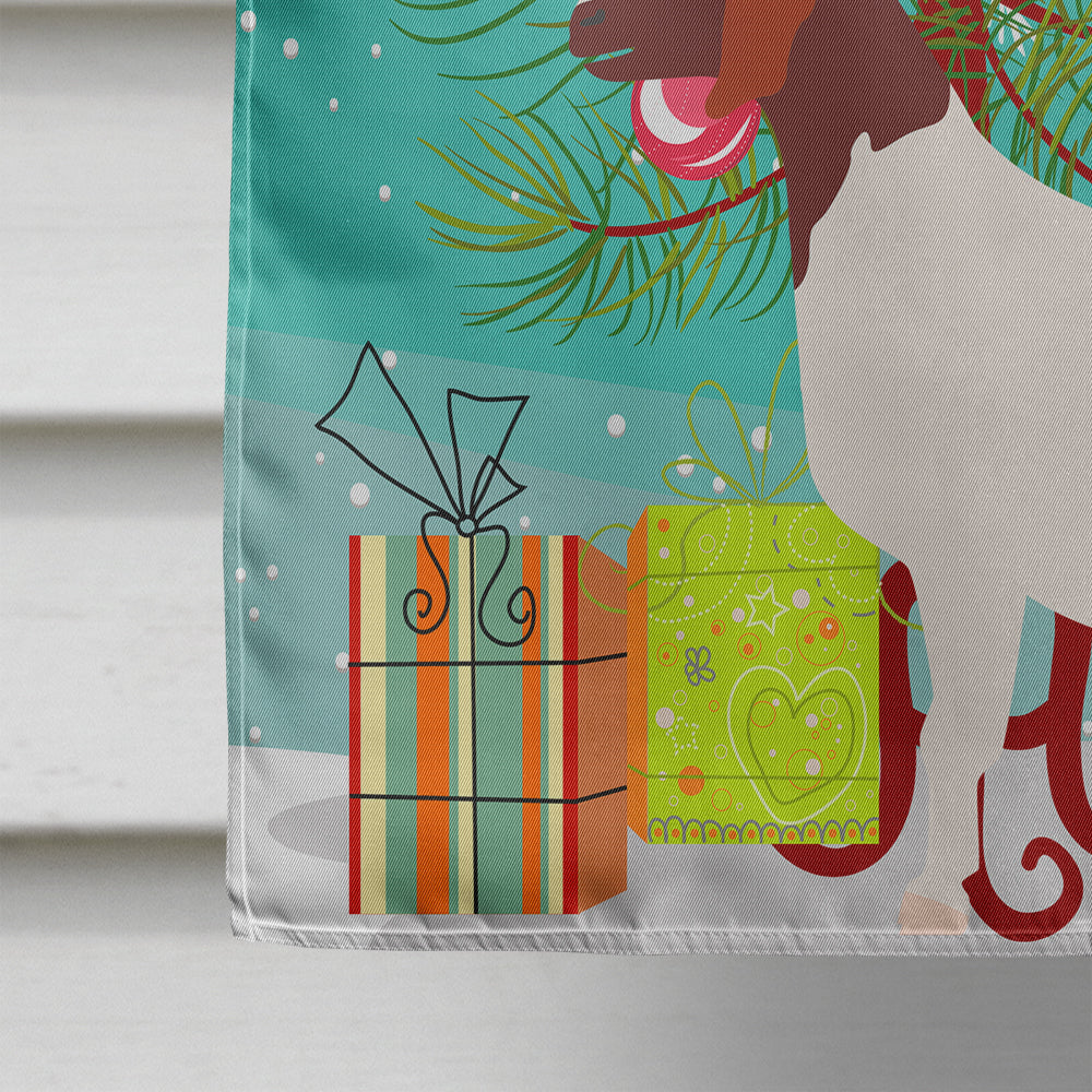 Boer Goat Christmas House Flag 28x40 Porch Sleeve Pole Decorative Outside Yard Banner Artwork Wall Hanging, Polyester