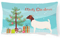 Boer Goat Christmas Decorative Throw Pillow 12x16 Indoor Outdoor Accent Cushion, Fabric Cover with Insert for Sofa, Bed, Porch & Living Room