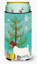 Boer Goat Christmas Tall Boy Hugger Can Cooler Sleeve Machine Washable Drink Collapsible Insulator Beverage Insulated Holder