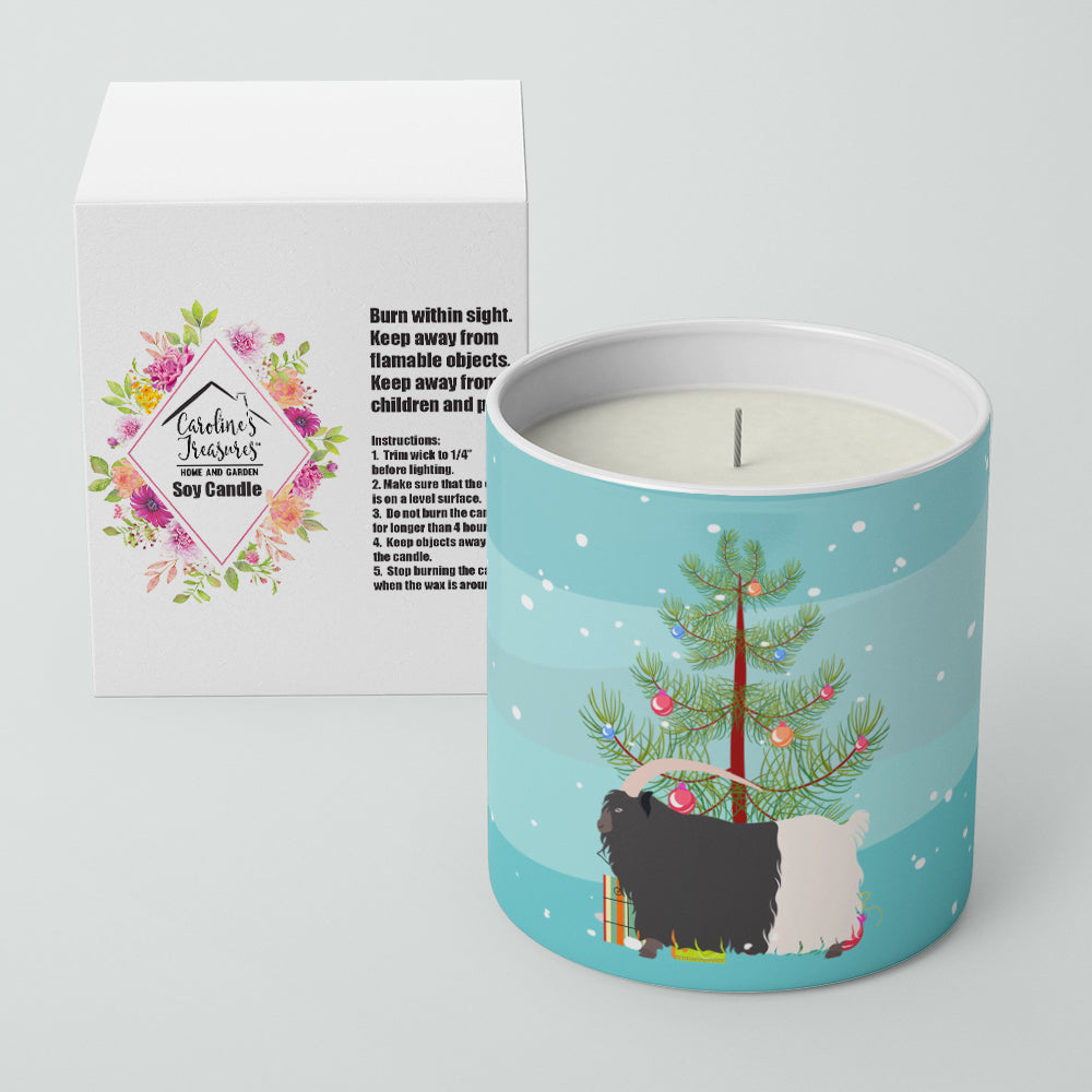 Welsh Black-Necked Goat Christmas Decorative Soy Candle Nature Soy Wax Essential Oil Home Decor Ideal for Bedroom Kitchen Bath Office Gift, 10 oz