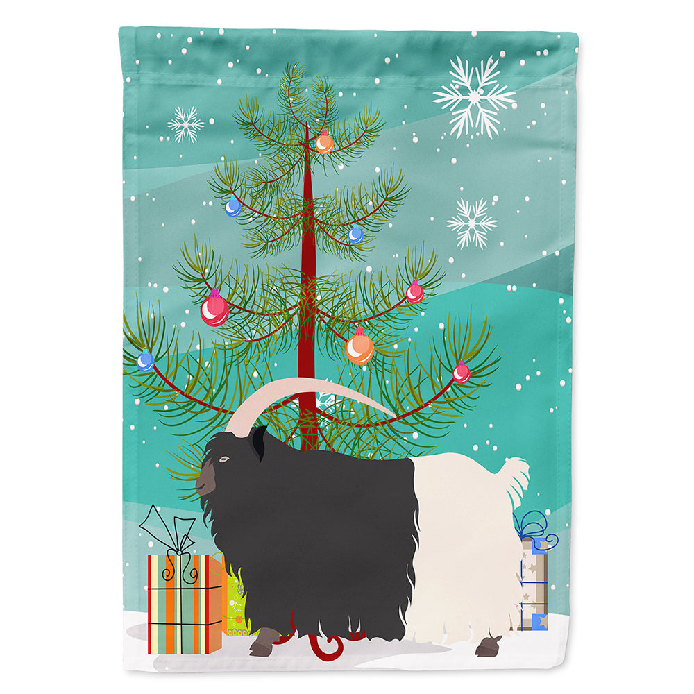 Welsh Black-Necked Goat Christmas House Flag 28x40 Porch Sleeve Pole Decorative Outside Yard Banner Artwork Wall Hanging, Polyester