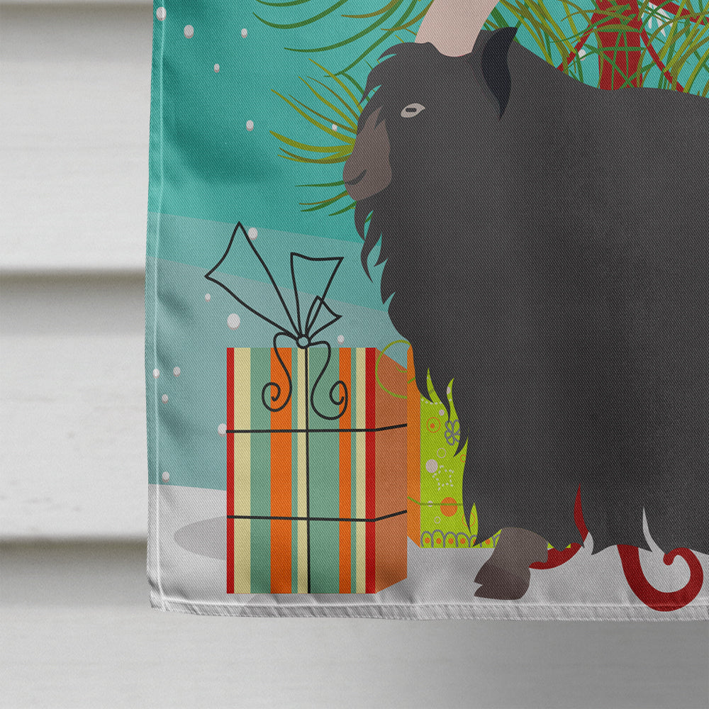 Welsh Black-Necked Goat Christmas House Flag 28x40 Porch Sleeve Pole Decorative Outside Yard Banner Artwork Wall Hanging, Polyester