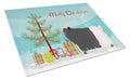Welsh Black-Necked Goat Christmas Cutting Board Tempered Glass Kitchen Cutting Surface, Heat Resistant Chopping, Non-Slip Feet, Food Prep & Serving