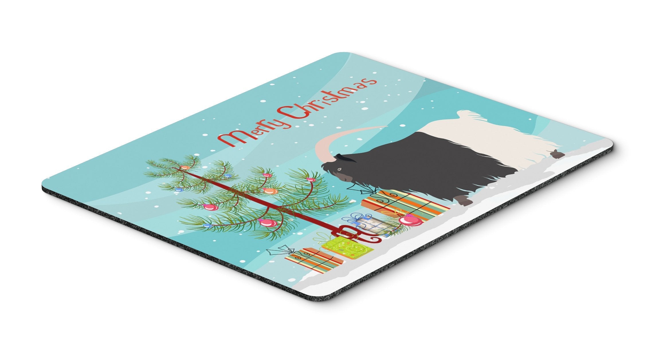 Welsh Black-Necked Goat Christmas Mouse Pad, Heat Resistant Trivet Hot Pad , Non Slip Rubber Desk Mat, Kitchen Counter Protector, Home Office Decor Gift