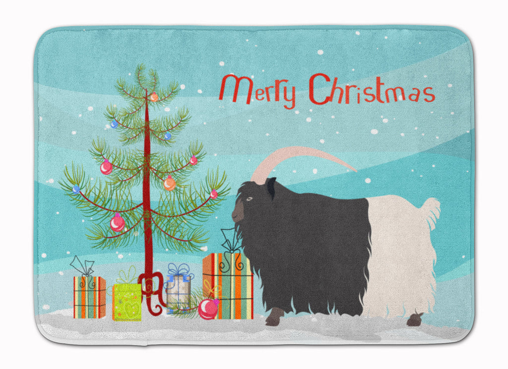 Welsh Black-Necked Goat Christmas Memory Foam Kitchen Mat Machine Washable Anti-Fatigue Cushion Comfort Bath or Kitchen Rug