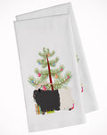 Welsh Black-Necked Goat Christmas Kitchen Towel Set of 2 White Dish Towels Decorative Bathroom Hand towel for Hand, Face, Hair, Yoga, Tea, Dishcloth, 19 X 28", White