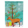 Oberhasli Goat Christmas House Flag 28x40 Porch Sleeve Pole Decorative Outside Yard Banner Artwork Wall Hanging, Polyester