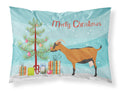 Oberhasli Goat Christmas Standard Pillowcase Lightweight Super Soft Easy Care Decorative Artwork Pillowcase, Standard