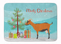 Oberhasli Goat Christmas Memory Foam Kitchen Mat Machine Washable Anti-Fatigue Cushion Comfort Bath or Kitchen Rug