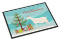 Saanen Goat Christmas Doormat Indoor Outdoor 24H X 36W Front Door Mat Rugs for Entryway, Non Slip Washable Low Pile,