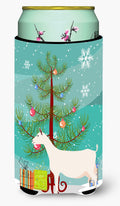 Saanen Goat Christmas Tall Boy Hugger Can Cooler Sleeve Machine Washable Drink Collapsible Insulator Beverage Insulated Holder