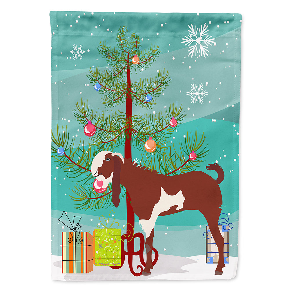 Jamnapari Goat Christmas House Flag 28x40 Porch Sleeve Pole Decorative Outside Yard Banner Artwork Wall Hanging, Polyester