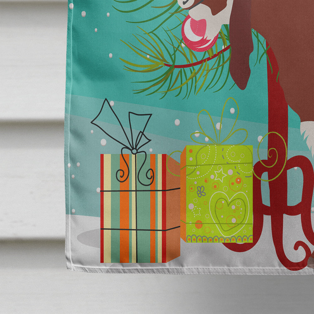 Jamnapari Goat Christmas House Flag 28x40 Porch Sleeve Pole Decorative Outside Yard Banner Artwork Wall Hanging, Polyester