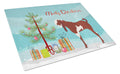 Jamnapari Goat Christmas Cutting Board Tempered Glass Kitchen Cutting Surface, Heat Resistant Chopping, Non-Slip Feet, Food Prep & Serving