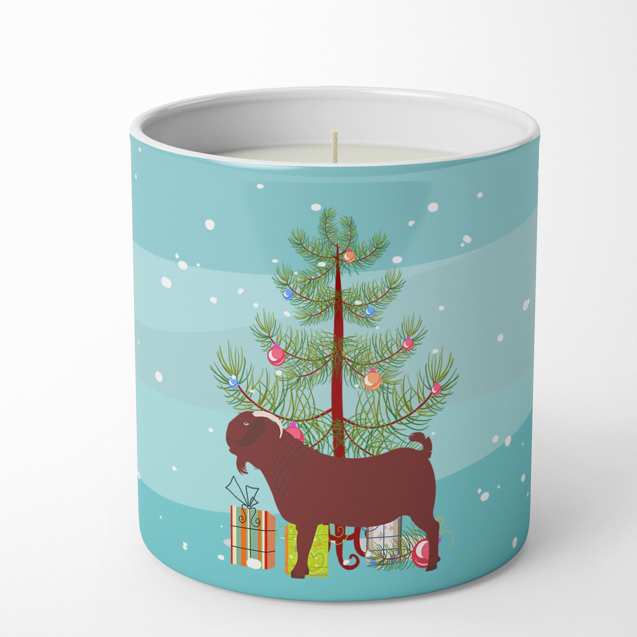 Kalahari Red Goat Christmas Decorative Soy Candle Nature Soy Wax Essential Oil Home Decor Ideal for Bedroom Kitchen Bath Office Gift, 10 oz