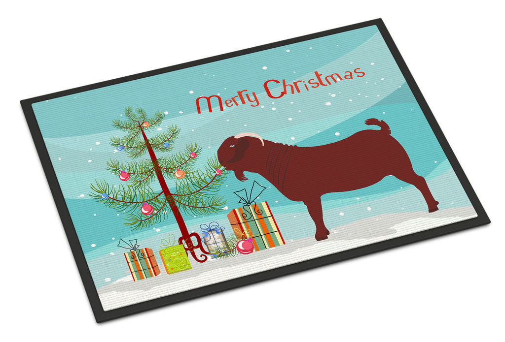 Kalahari Red Goat Christmas Doormat Indoor Outdoor 24H X 36W Front Door Mat Rugs for Entryway, Non Slip Washable Low Pile,