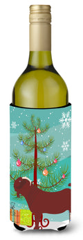 Kalahari Red Goat Christmas Wine Bottle Hugger Gift Sleeve for Standard 750 ml Bottles, Insulated Reusable Also Fits Mini Shot & Pint Bottles