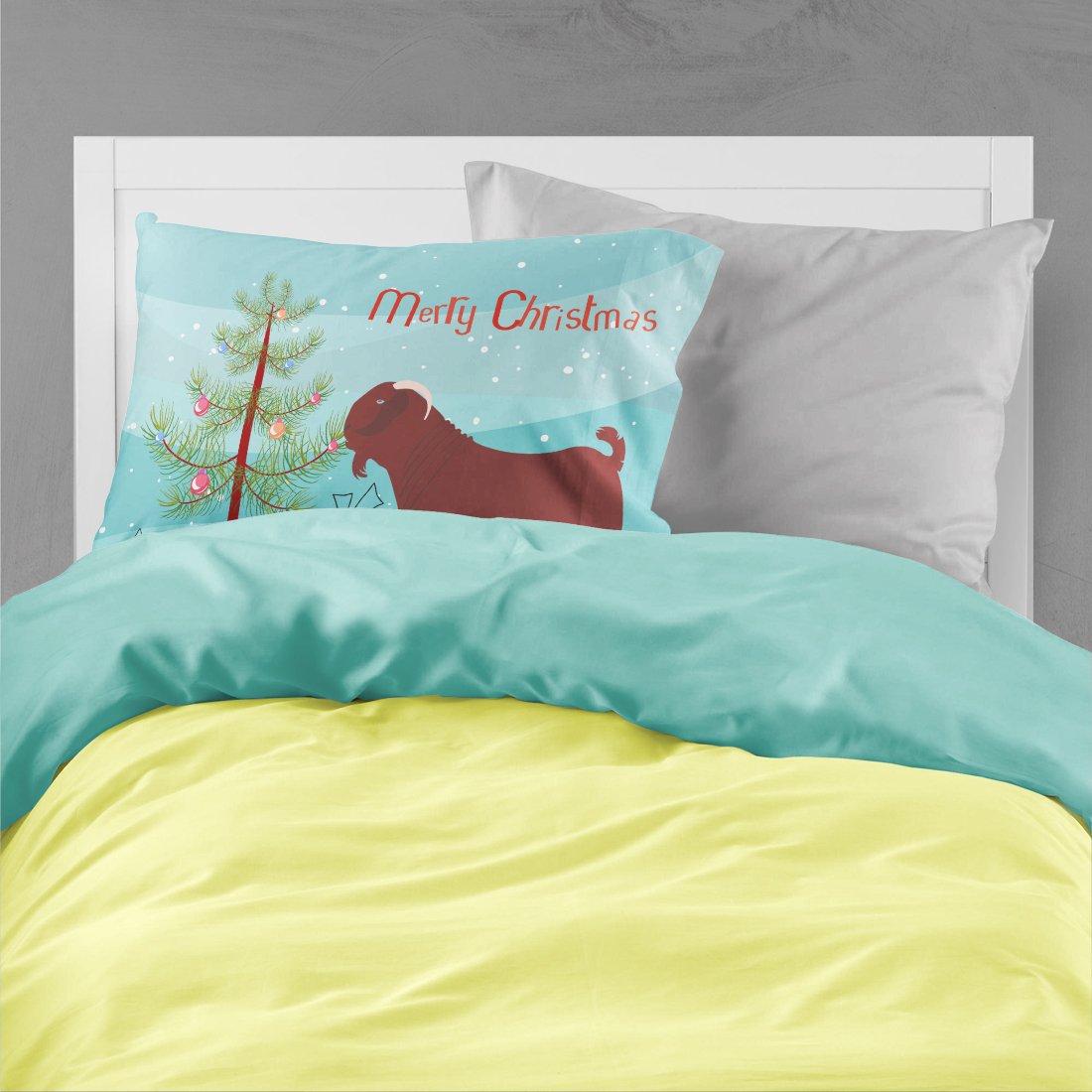 Kalahari Red Goat Christmas Standard Pillowcase Lightweight Super Soft Easy Care Decorative Artwork Pillowcase, Standard