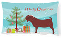 Kalahari Red Goat Christmas Decorative Throw Pillow 12x16 Indoor Outdoor Accent Cushion, Fabric Cover with Insert for Sofa, Bed, Porch & Living Room
