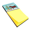 Kalahari Red Goat Christmas Watercolor Sticky Note Holder Refillable Dispenser Desk Accessory 3x3 Pad Gift