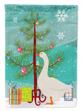 Embden Goose Christmas House Flag 28x40 Porch Sleeve Pole Decorative Outside Yard Banner Artwork Wall Hanging, Polyester