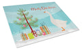 Embden Goose Christmas Cutting Board Tempered Glass Kitchen Cutting Surface, Heat Resistant Chopping, Non-Slip Feet, Food Prep & Serving