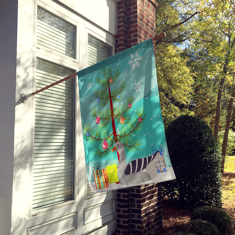 Pilgrim Goose Christmas House Flag 28x40 Porch Sleeve Pole Decorative Outside Yard Banner Artwork Wall Hanging, Polyester