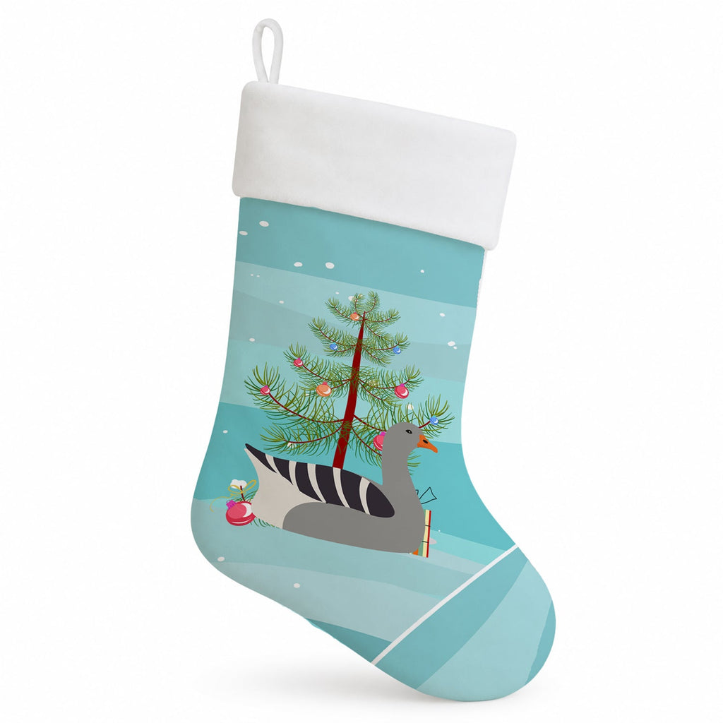 Pilgrim Goose Christmas Holiday Stocking Double-Sided Print, Polyester Suede,11x18, Made in USA