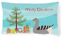 Pilgrim Goose Christmas Decorative Throw Pillow 12x16 Indoor Outdoor Accent Cushion, Fabric Cover with Insert for Sofa, Bed, Porch & Living Room