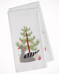 Pilgrim Goose Christmas Kitchen Towel Set of 2 White Dish Towels Decorative Bathroom Hand towel for Hand, Face, Hair, Yoga, Tea, Dishcloth, 19 X 28", White
