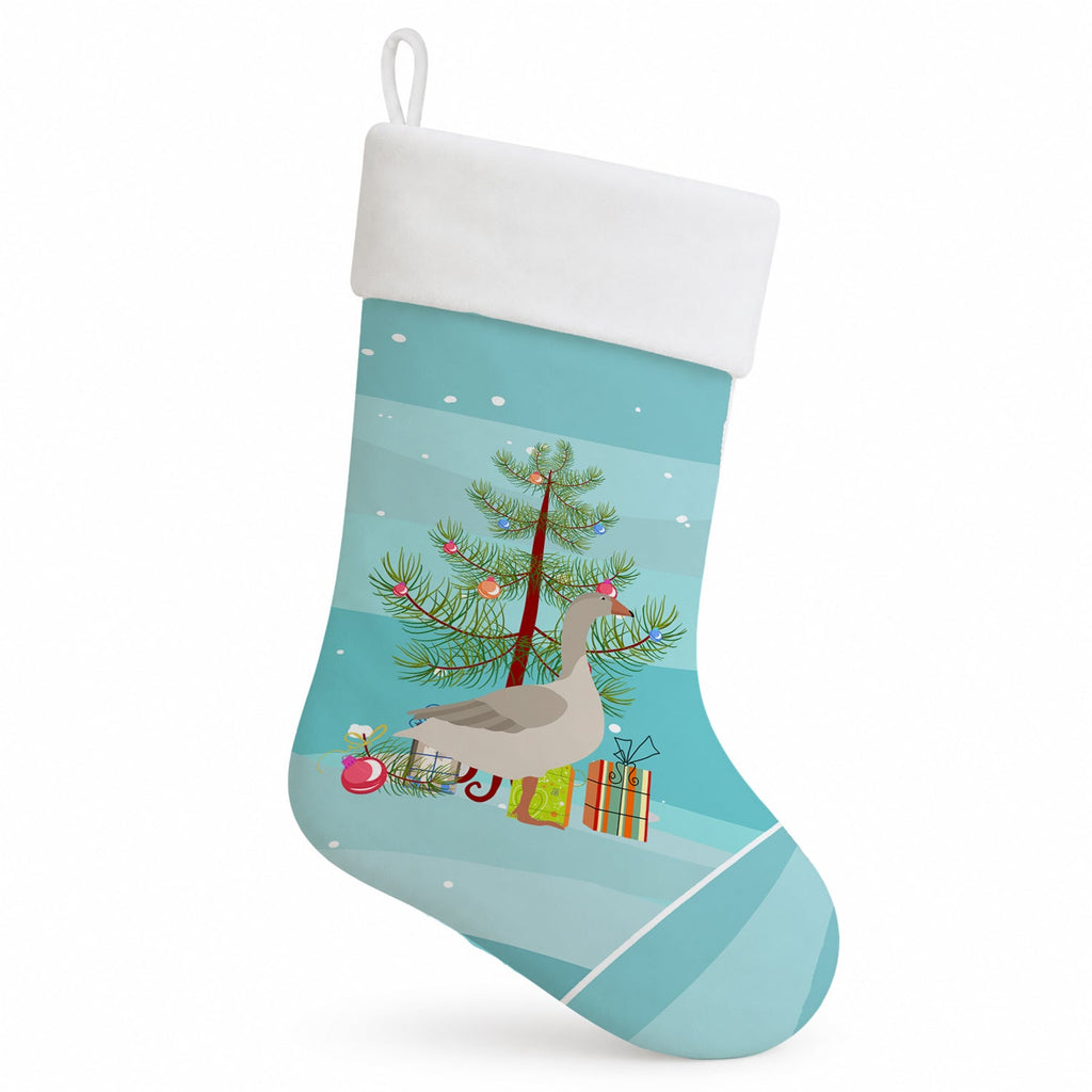Steinbacher Goose Christmas Holiday Stocking Double-Sided Print, Polyester Suede,11x18, Made in USA
