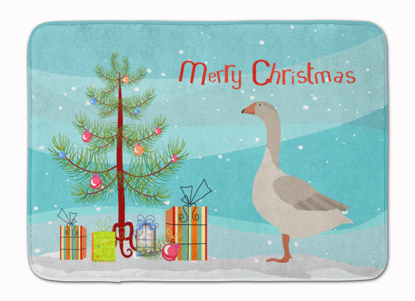 Steinbacher Goose Christmas Memory Foam Kitchen Mat Machine Washable Anti-Fatigue Cushion Comfort Bath or Kitchen Rug