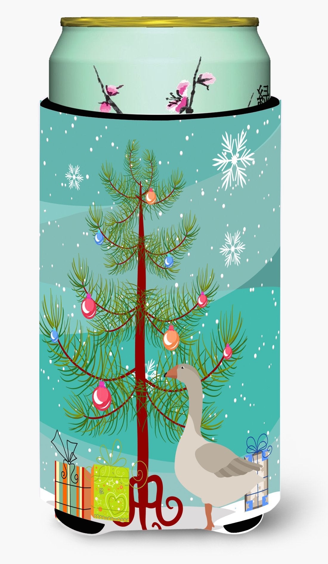 Steinbacher Goose Christmas Tall Boy Hugger Can Cooler Sleeve Machine Washable Drink Collapsible Insulator Beverage Insulated Holder