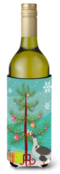 West of England Goose Christmas Wine Bottle Hugger Gift Sleeve for Standard 750 ml Bottles, Insulated Reusable Also Fits Mini Shot & Pint Bottles