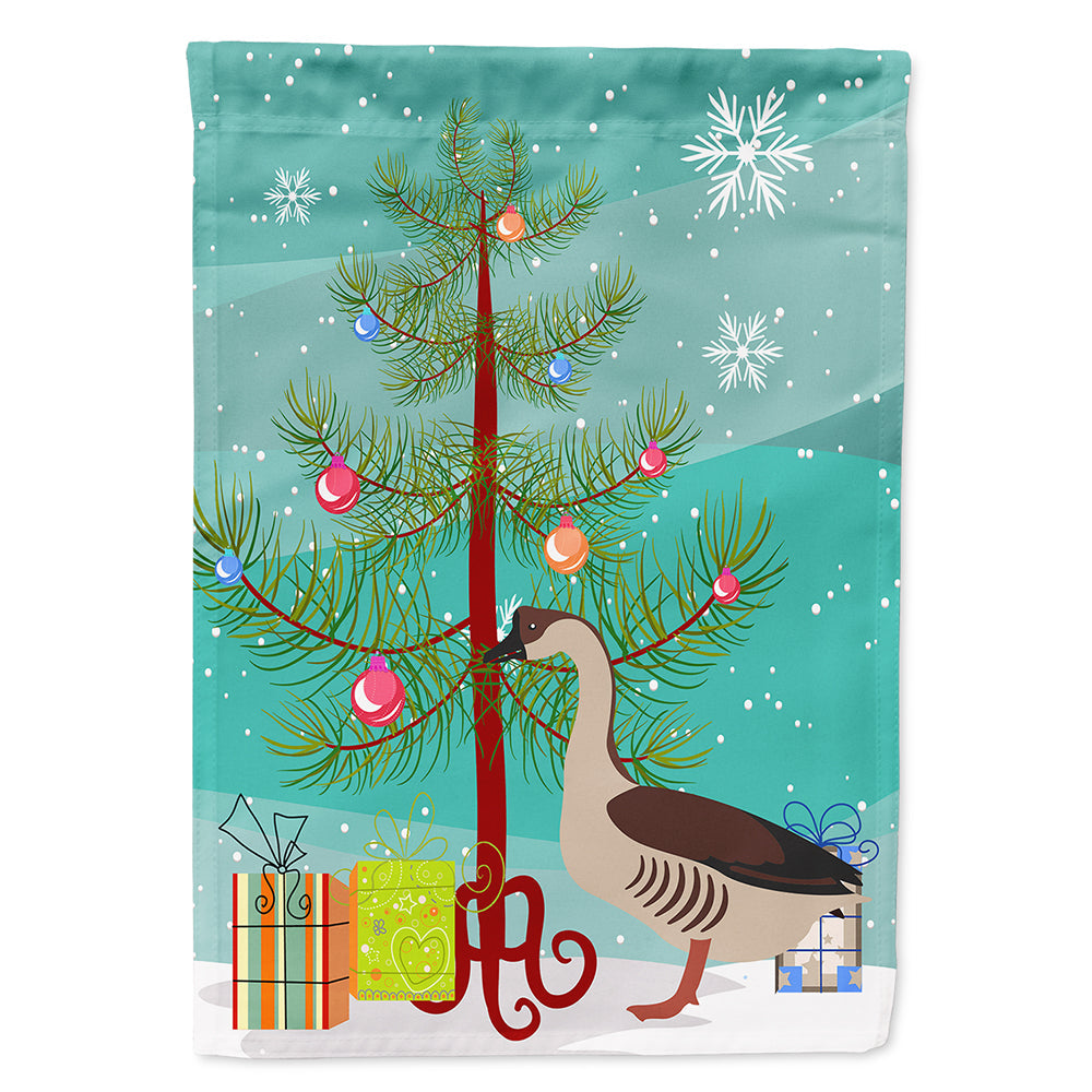 Chinese Goose Christmas House Flag 28x40 Porch Sleeve Pole Decorative Outside Yard Banner Artwork Wall Hanging, Polyester