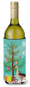 Chinese Goose Christmas Wine Bottle Hugger Gift Sleeve for Standard 750 ml Bottles, Insulated Reusable Also Fits Mini Shot & Pint Bottles