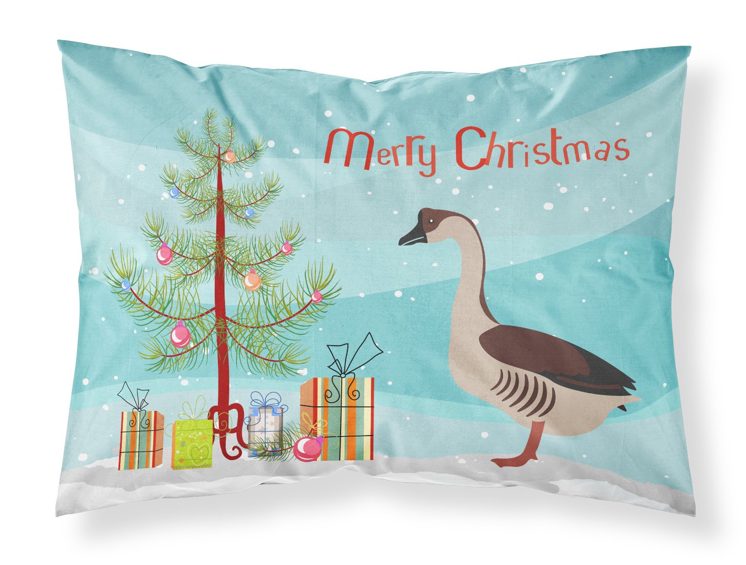 Chinese Goose Christmas Standard Pillowcase Lightweight Super Soft Easy Care Decorative Artwork Pillowcase, Standard