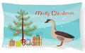 Chinese Goose Christmas Decorative Throw Pillow 12x16 Indoor Outdoor Accent Cushion, Fabric Cover with Insert for Sofa, Bed, Porch & Living Room