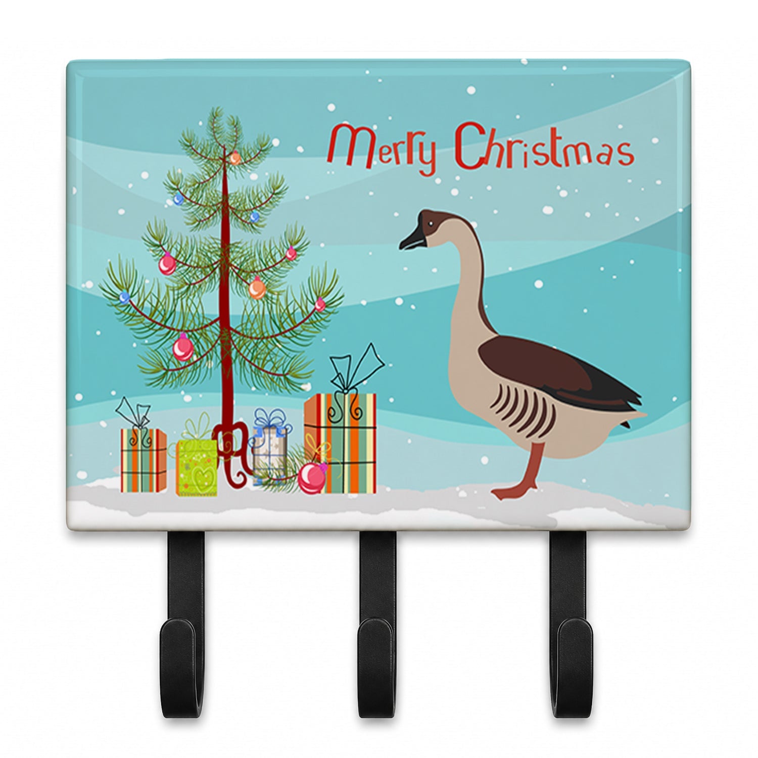 Chinese Goose Christmas Leash or Key Holder Wall Hooks, Coat Rack Wall Mount, for Hanging Keys, Towels, Aprons, Leashes