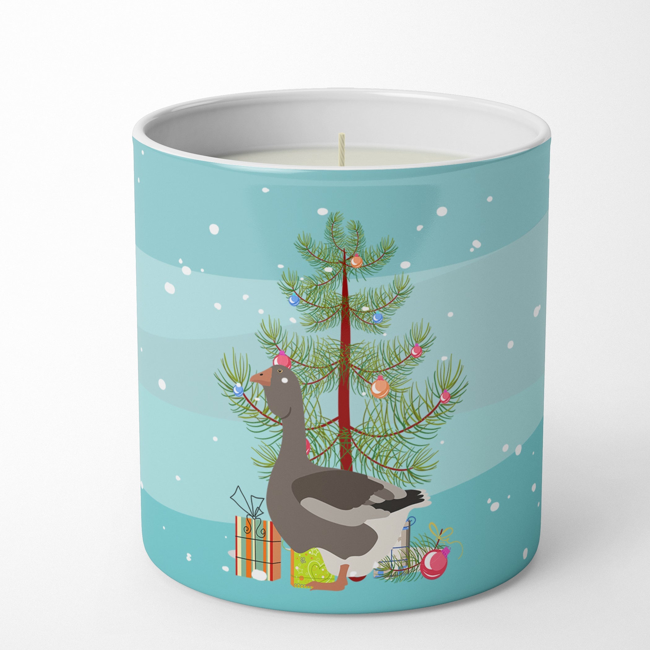 Toulouse Goose Christmas Decorative Soy Candle Nature Soy Wax Essential Oil Home Decor Ideal for Bedroom Kitchen Bath Office Gift, 10 oz