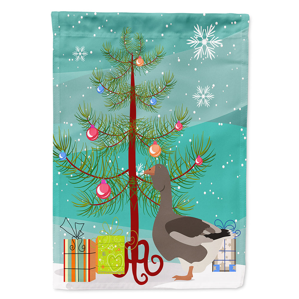 Toulouse Goose Christmas House Flag 28x40 Porch Sleeve Pole Decorative Outside Yard Banner Artwork Wall Hanging, Polyester