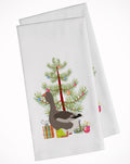 Toulouse Goose Christmas Kitchen Towel Set of 2 White Dish Towels Decorative Bathroom Hand towel for Hand, Face, Hair, Yoga, Tea, Dishcloth, 19 X 28", White