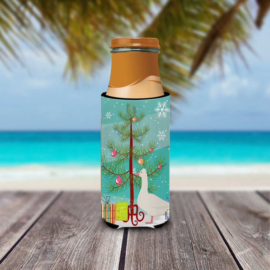 Roman Goose Christmas Slim Can Hugger , Insulated Foam Hugger for 12 oz Slim Cans, Beer Bottles & Water Bottles, Printed in USA