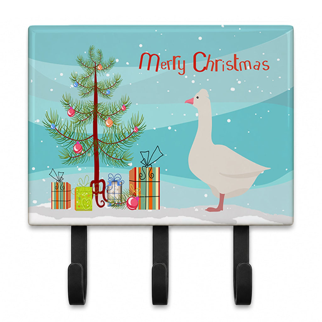 Roman Goose Christmas Leash or Key Holder Wall Hooks, Coat Rack Wall Mount, for Hanging Keys, Towels, Aprons, Leashes