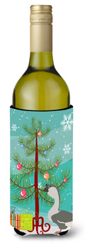 African Goose Christmas Wine Bottle Hugger Gift Sleeve for Standard 750 ml Bottles, Insulated Reusable Also Fits Mini Shot & Pint Bottles