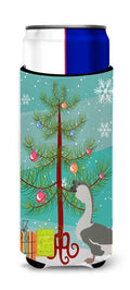 African Goose Christmas Slim Can Hugger , Insulated Foam Hugger for 12 oz Slim Cans, Beer Bottles & Water Bottles, Printed in USA