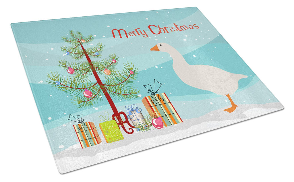 Shire Horse Christmas Cutting Board Tempered Glass Kitchen Cutting Surface, Heat Resistant Chopping, Non-Slip Feet, Food Prep & Serving