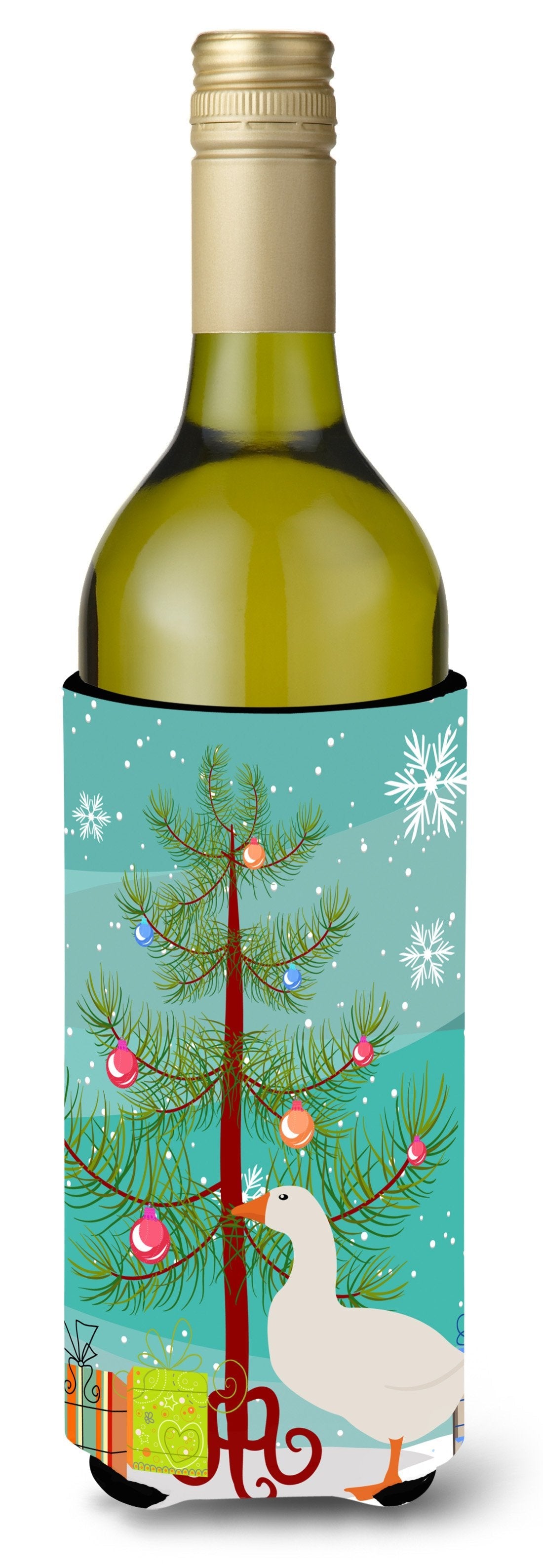 Shire Horse Christmas Wine Bottle Hugger Gift Sleeve for Standard 750 ml Bottles, Insulated Reusable Also Fits Mini Shot & Pint Bottles