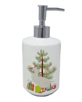 Shire Horse Christmas Ceramic Soap Dispenser , Empty Refillable Hand Soap Pump Bottle for Bathroom Kitchen