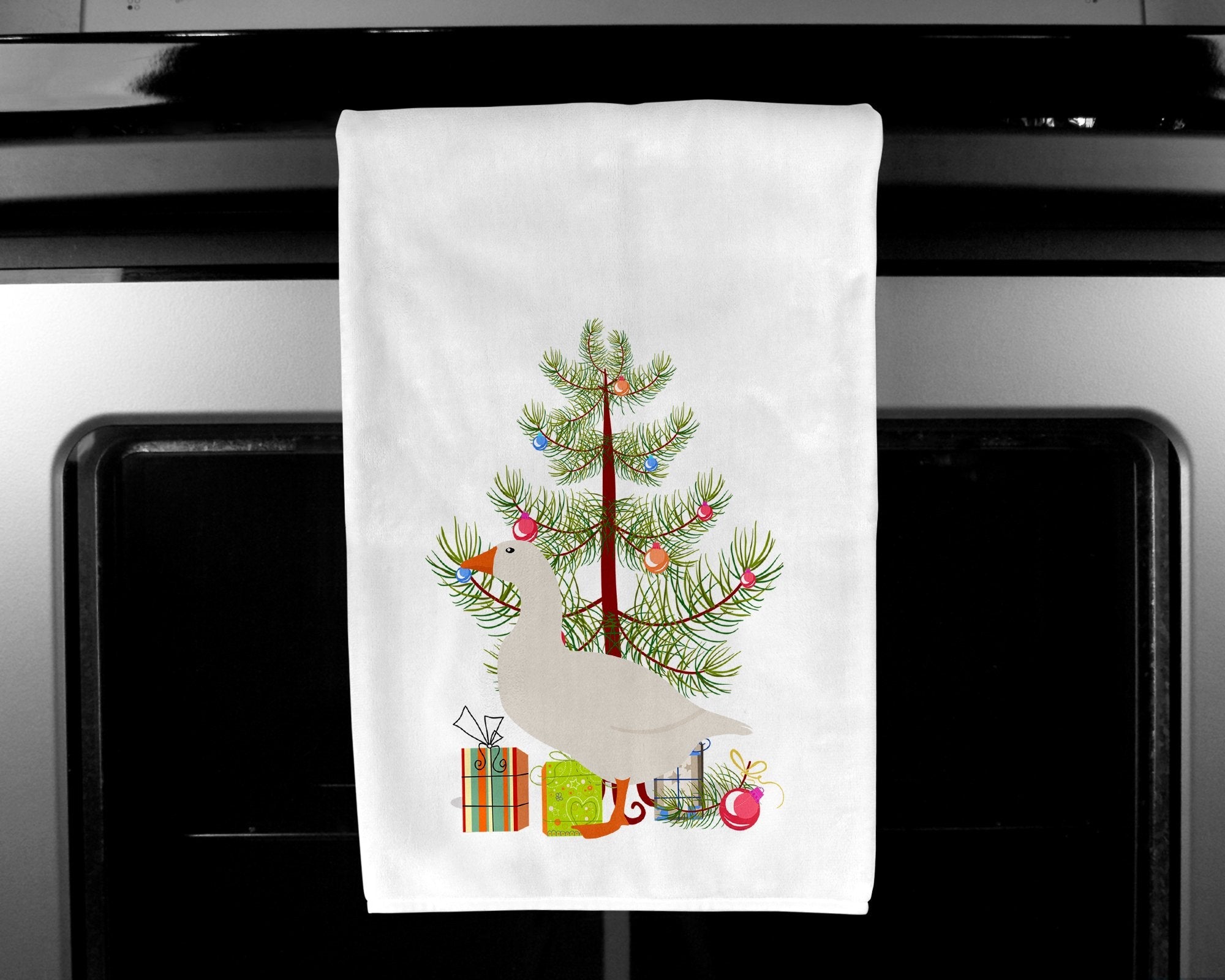Shire Horse Christmas Kitchen Towel Set of 2 White Dish Towels Decorative Bathroom Hand towel for Hand, Face, Hair, Yoga, Tea, Dishcloth, 19 X 28", White